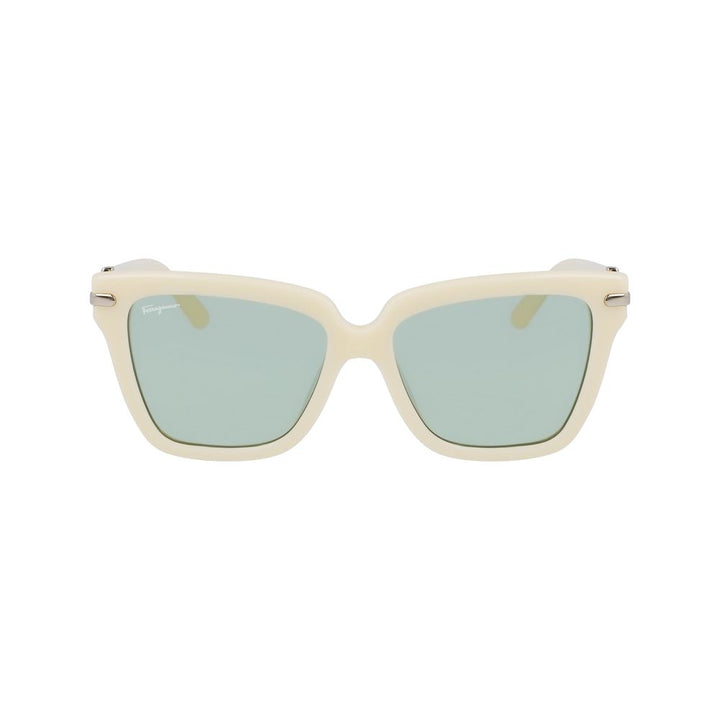 Ferragamo Gray Acetate Sunglasses