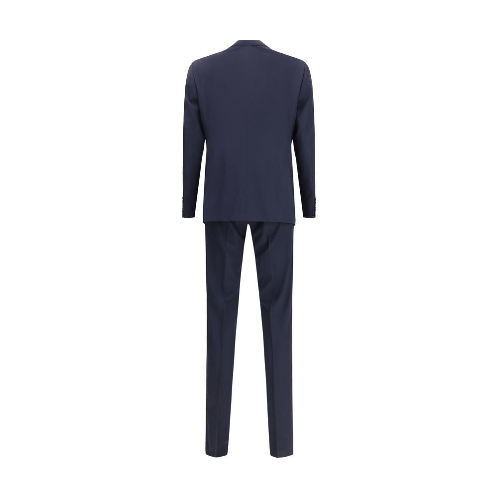 Giorgio Armani Blue Fleece Wool Two-Piece Suit by Giorgio Armani outlet now on sale