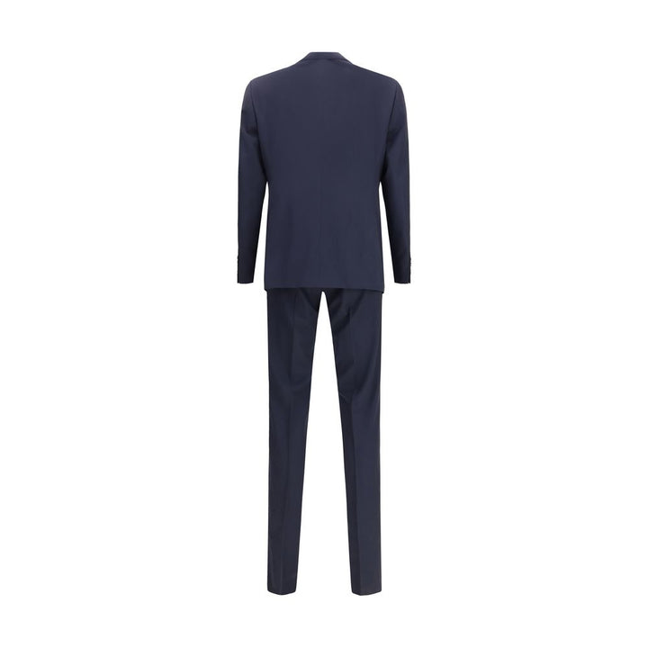 Giorgio Armani Blue Fleece Wool Two-Piece Suit by Giorgio Armani outlet now on sale