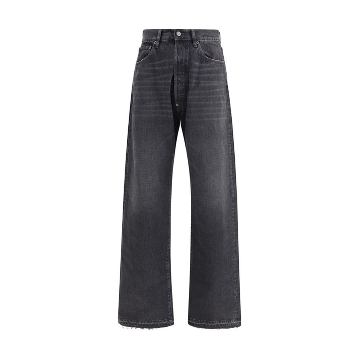 Margiela Black Cotton High-Waisted Jean by Margiela outlet now on sale