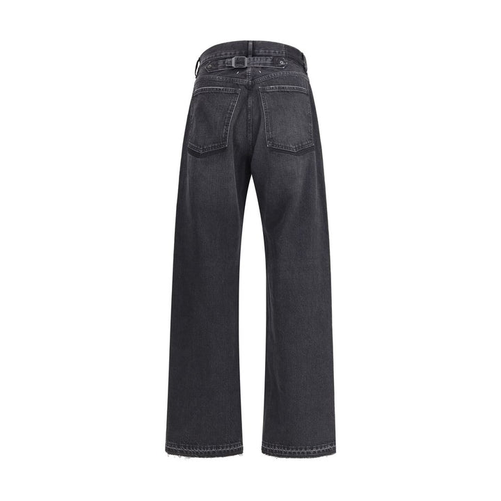 Margiela Black Cotton High-Waisted Jean by Margiela outlet now on sale