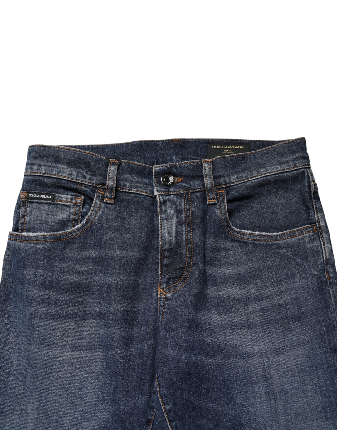 Dolce & Gabbana Blue Cotton Stretch Skinny Men Denim Jeans by Dolce & Gabbana outlet now on sale
