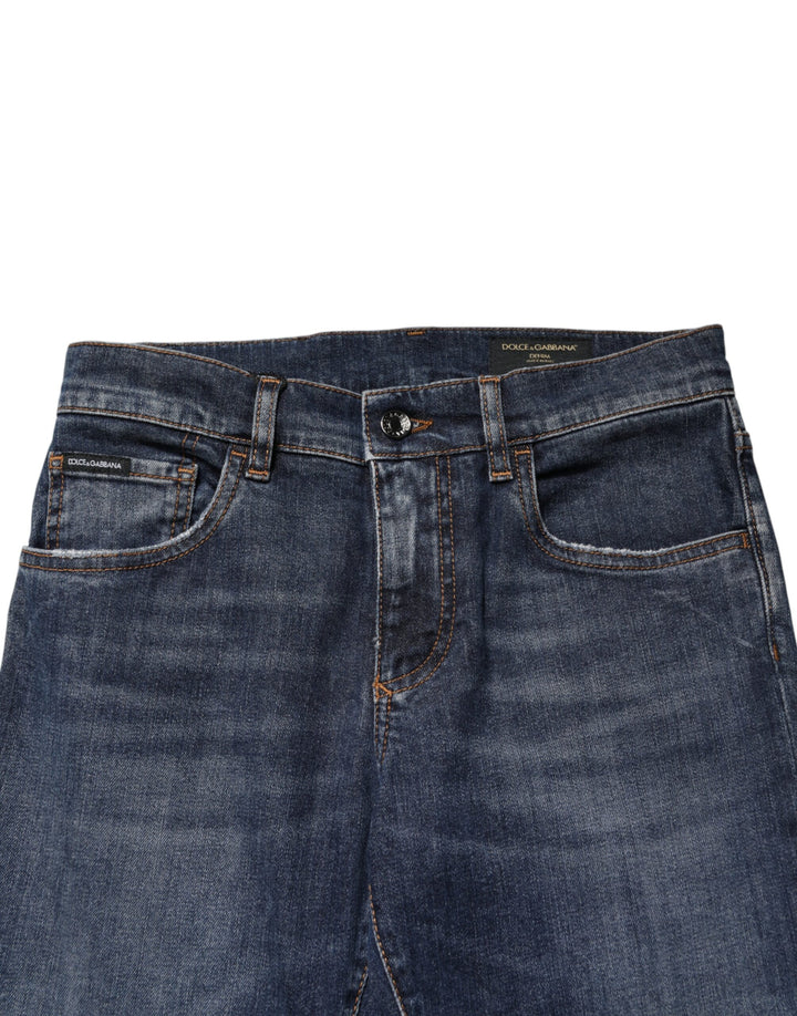 Dolce & Gabbana Blue Cotton Stretch Skinny Men Denim Jeans by Dolce & Gabbana outlet now on sale