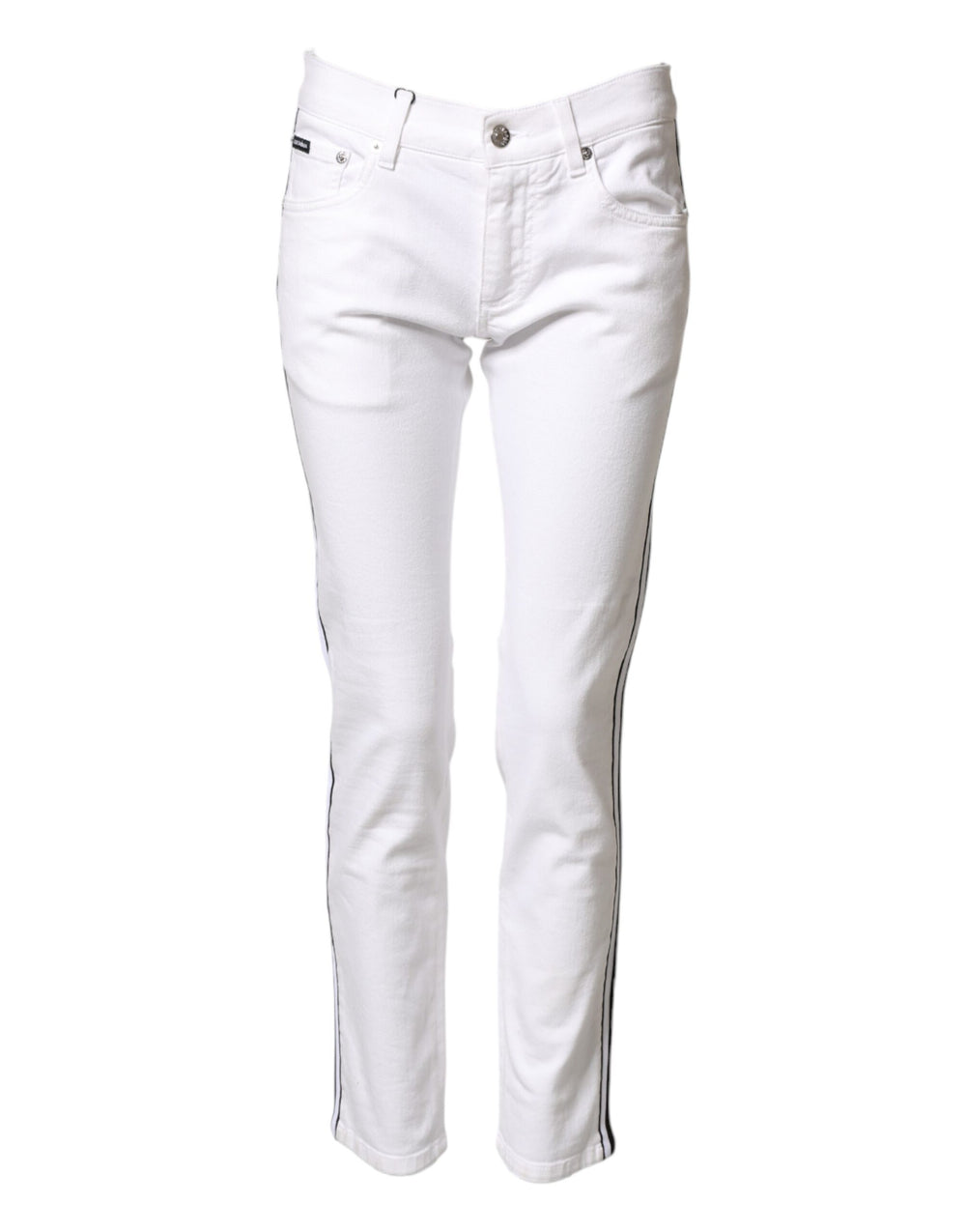 Dolce & Gabbana White Cotton Stretch Skinny Men Denim Jeans by Dolce & Gabbana outlet now on sale