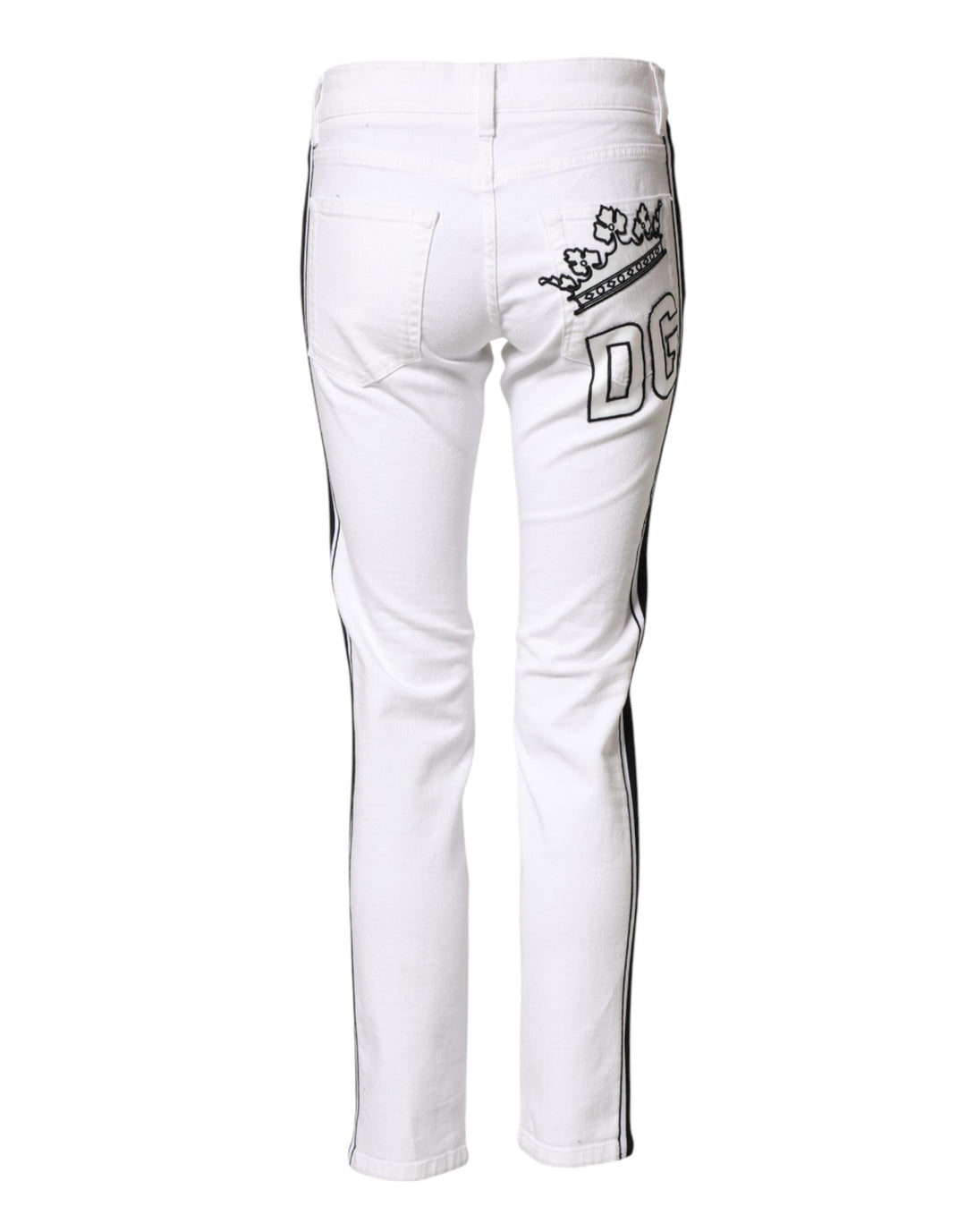 Dolce & Gabbana White Cotton Stretch Skinny Men Denim Jeans by Dolce & Gabbana outlet now on sale
