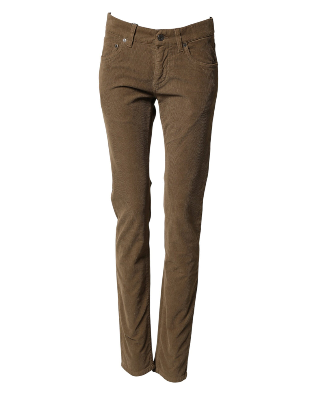 Dolce & Gabbana Brown Cotton Stretch Skinny Men Denim Jeans by Dolce & Gabbana outlet now on sale