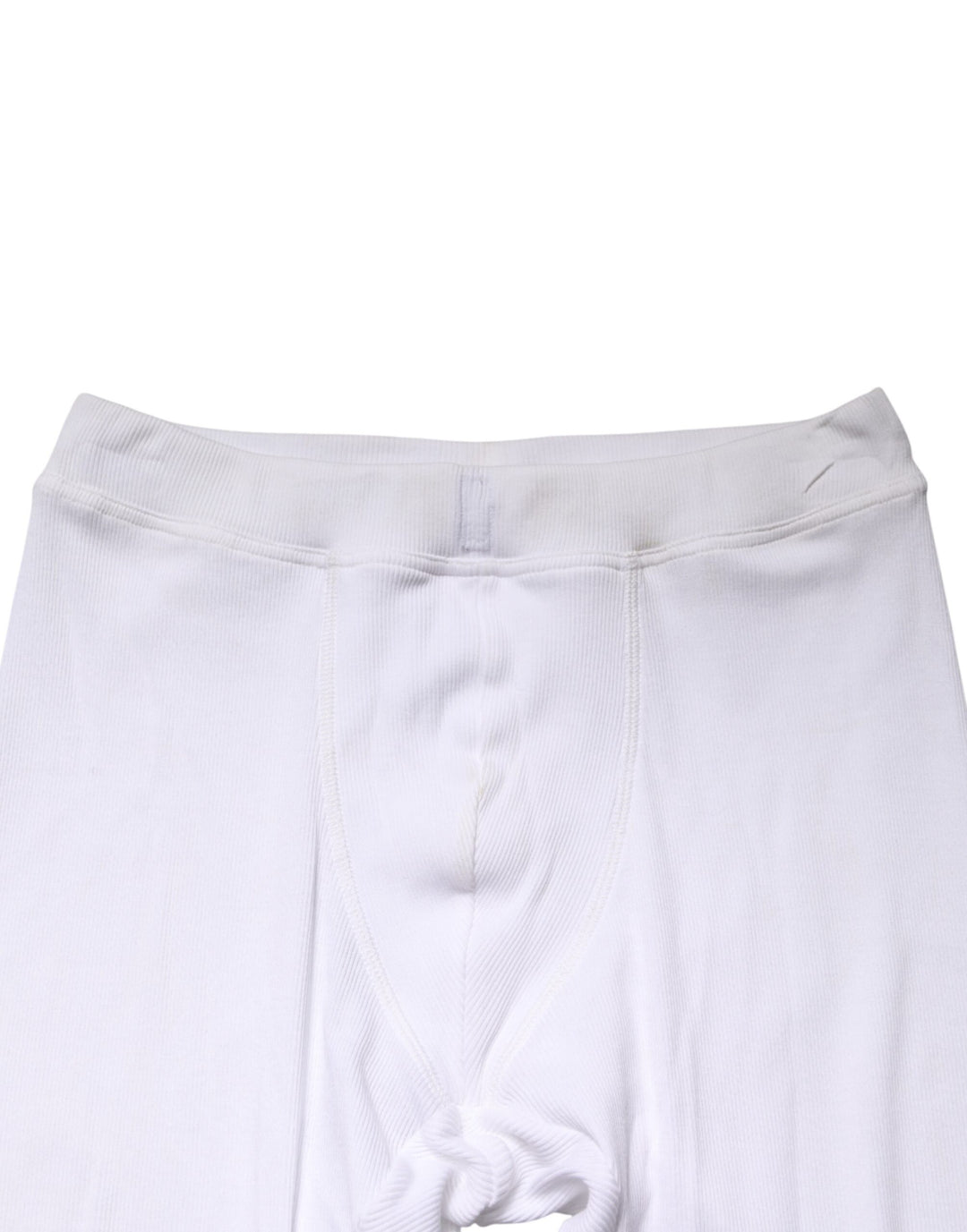 Dolce & Gabbana White Cotton Mid Waist Tights Leggings Pants by Dolce & Gabbana outlet now on sale