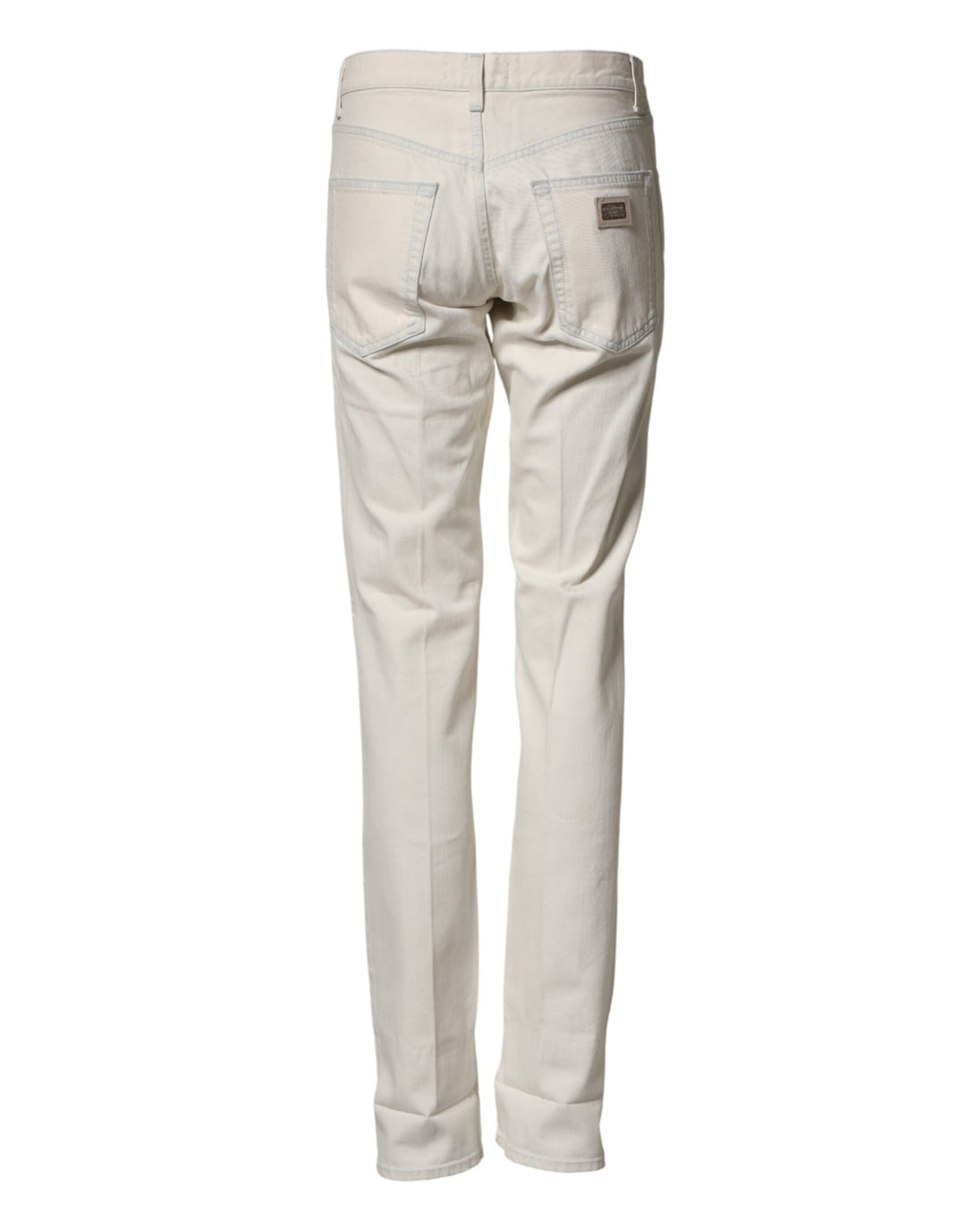 Dolce & Gabbana White Cotton Skinny Denim Trouser Men Jeans by Dolce & Gabbana outlet now on sale