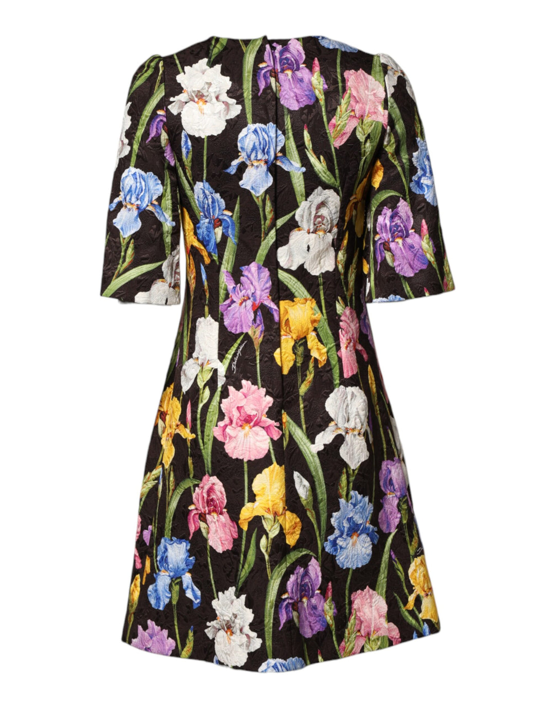 Dolce &amp; Gabbana Sample Sale Dolce &amp; Gabbana Black Floral Brocade A-line Mini Dress - | Designer outlet