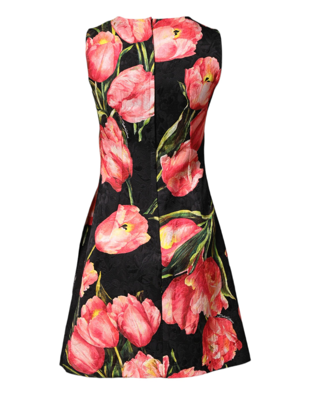 Dolce &amp; Gabbana Sample Sale Dolce &amp; Gabbana Black Floral Print Viscose A-line Mini Dress - | Designer outlet