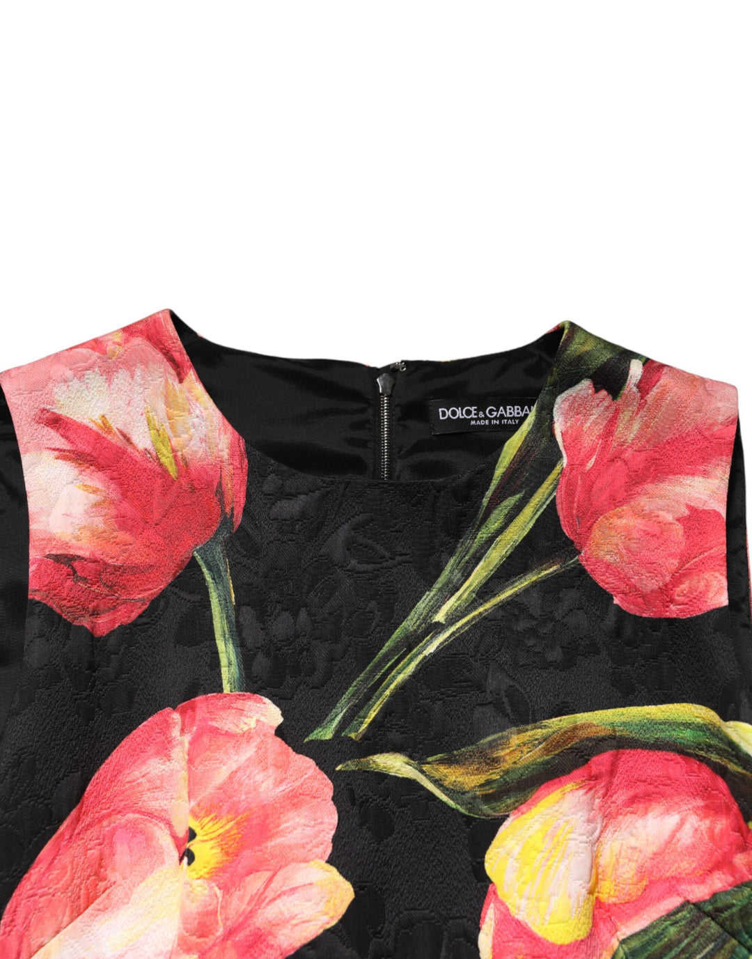 Dolce &amp; Gabbana Sample Sale Dolce &amp; Gabbana Black Floral Print Viscose A-line Mini Dress - | Designer outlet