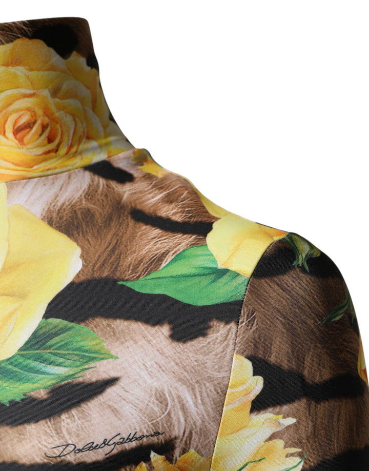 Dolce &amp; Gabbana Sample Sale Dolce &amp; Gabbana Multicolor Floral Print Sheath Mini Dress - | Designer outlet