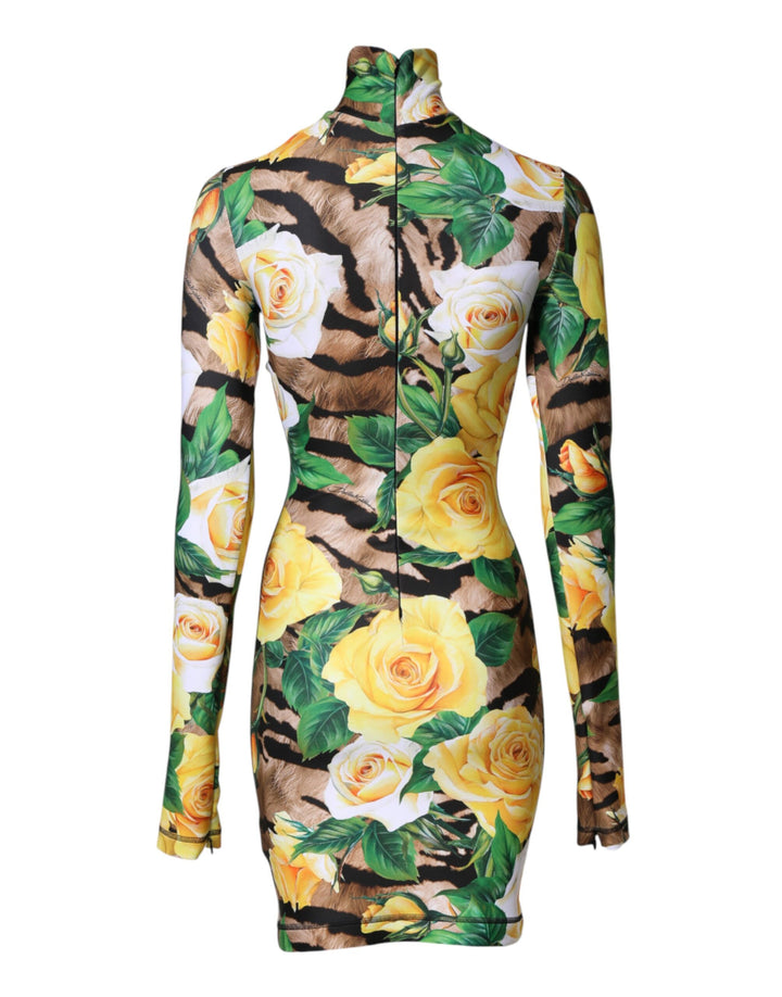 Dolce &amp; Gabbana Sample Sale Dolce &amp; Gabbana Multicolor Floral Print Sheath Mini Dress - | Designer outlet