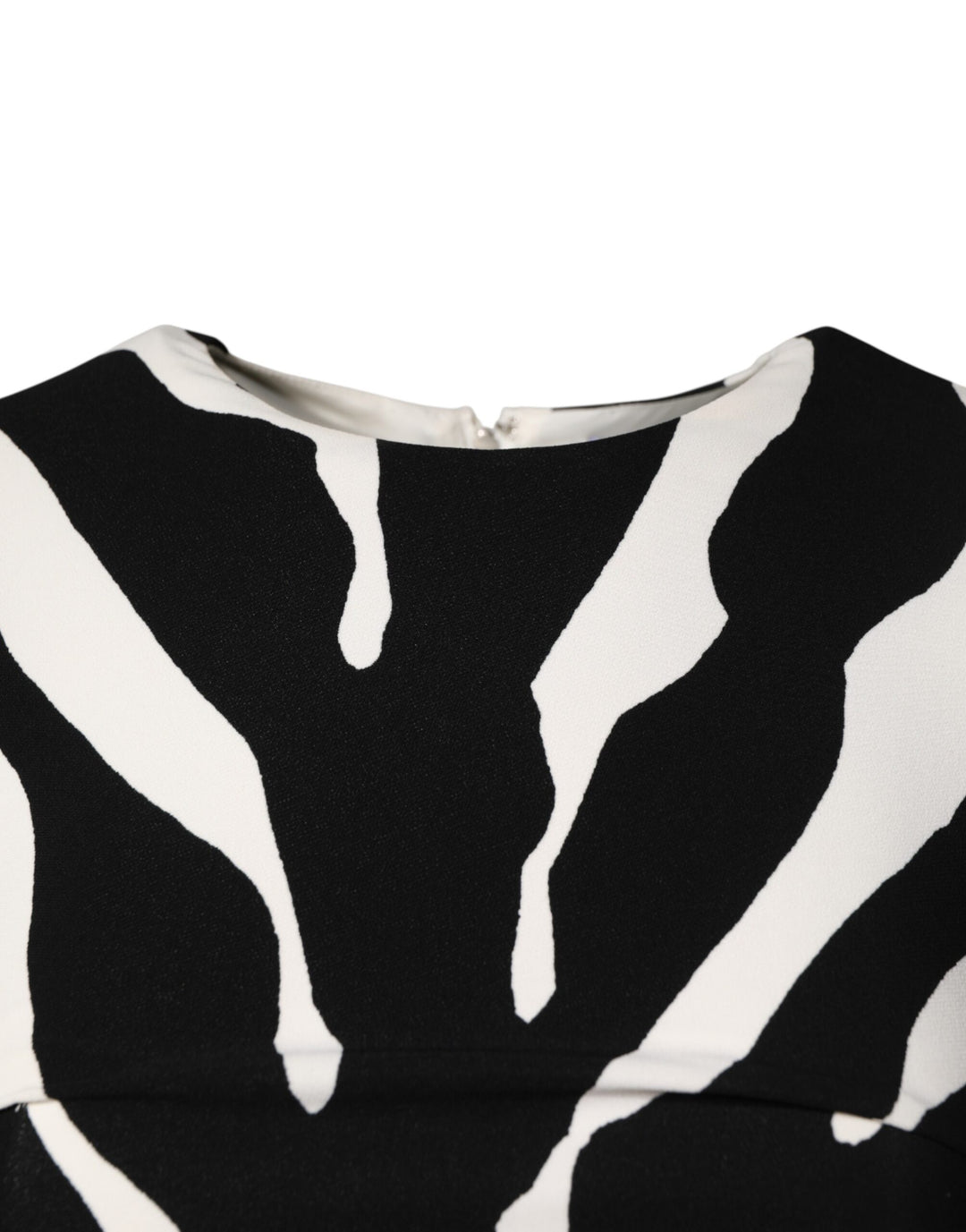 Dolce &amp; Gabbana Sample Sale Dolce &amp; Gabbana Black White Zebra Viscose Sheath Midi Dress - | Designer outlet