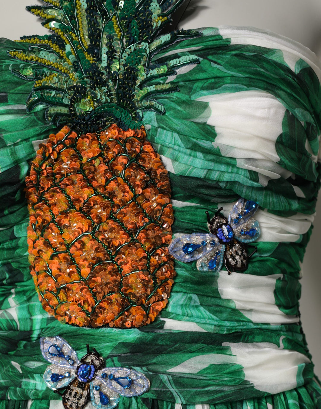 green pineapple dress Green Pineapple Embroidered Tunic Maxi Dress  FARM Rio