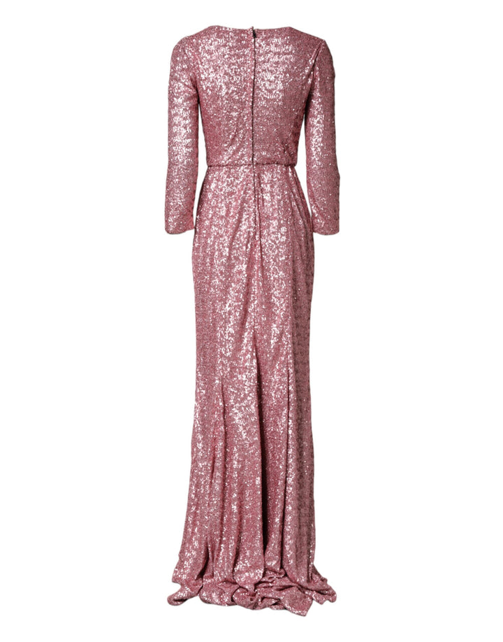 Dolce &amp; Gabbana Pink Sequinned Mermaid Long Gown Dress by Dolce &amp; Gabbana outlet now on sale