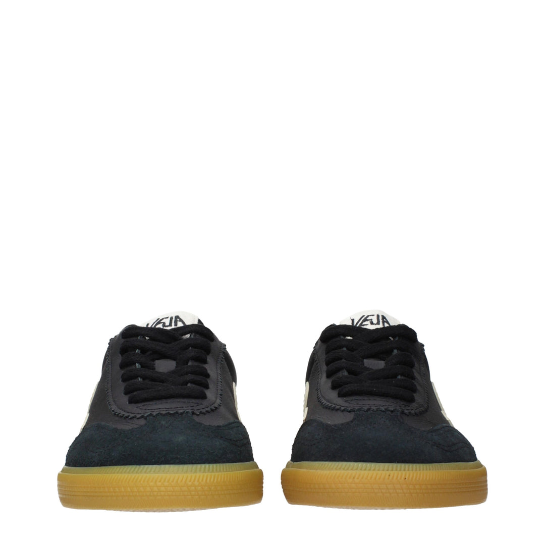 Veja Black Leather Low Top Sneakers
