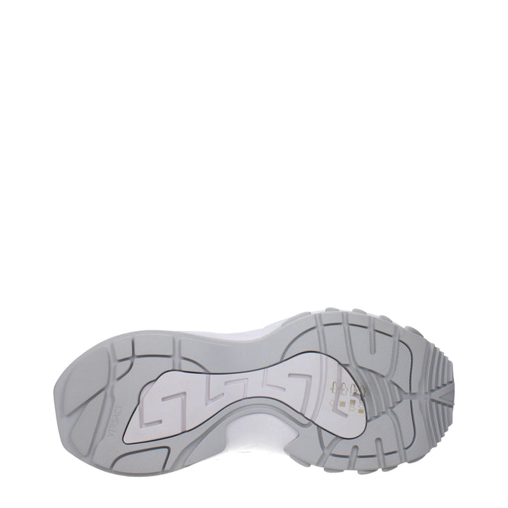 Versace White Fabric Chunky Sneakers