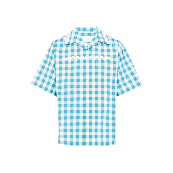 Prada Blue Cotton Shortsleeve Shirt