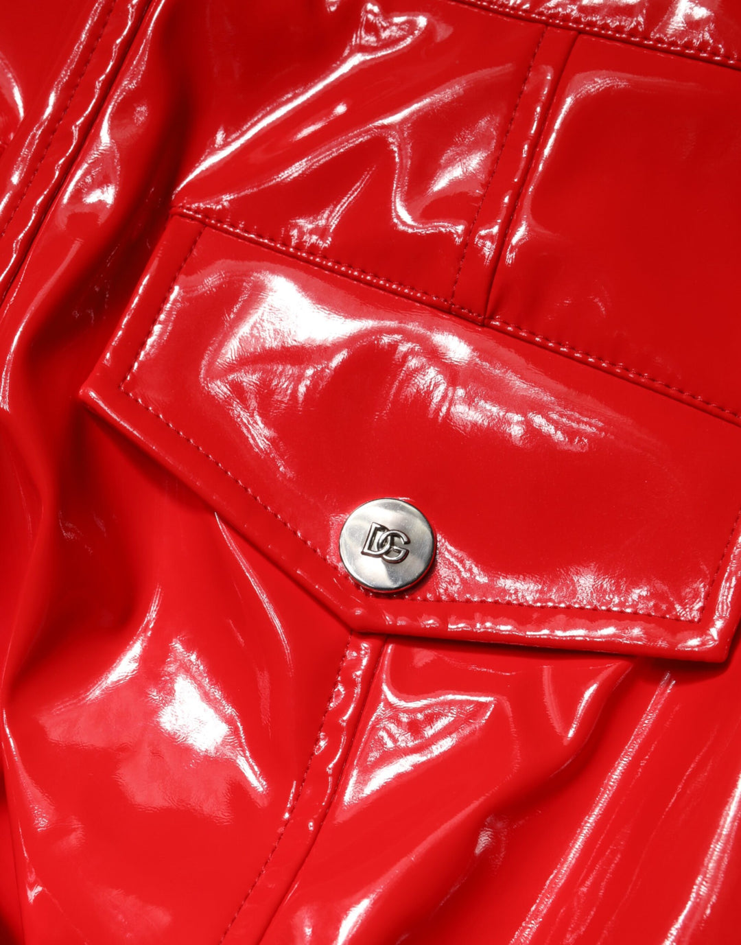 Dolce &amp; Gabbana Sample Sale Dolce &amp; Gabbana Red Glossy Polyester Cargo Boot Cut Pants - | Designer outlet