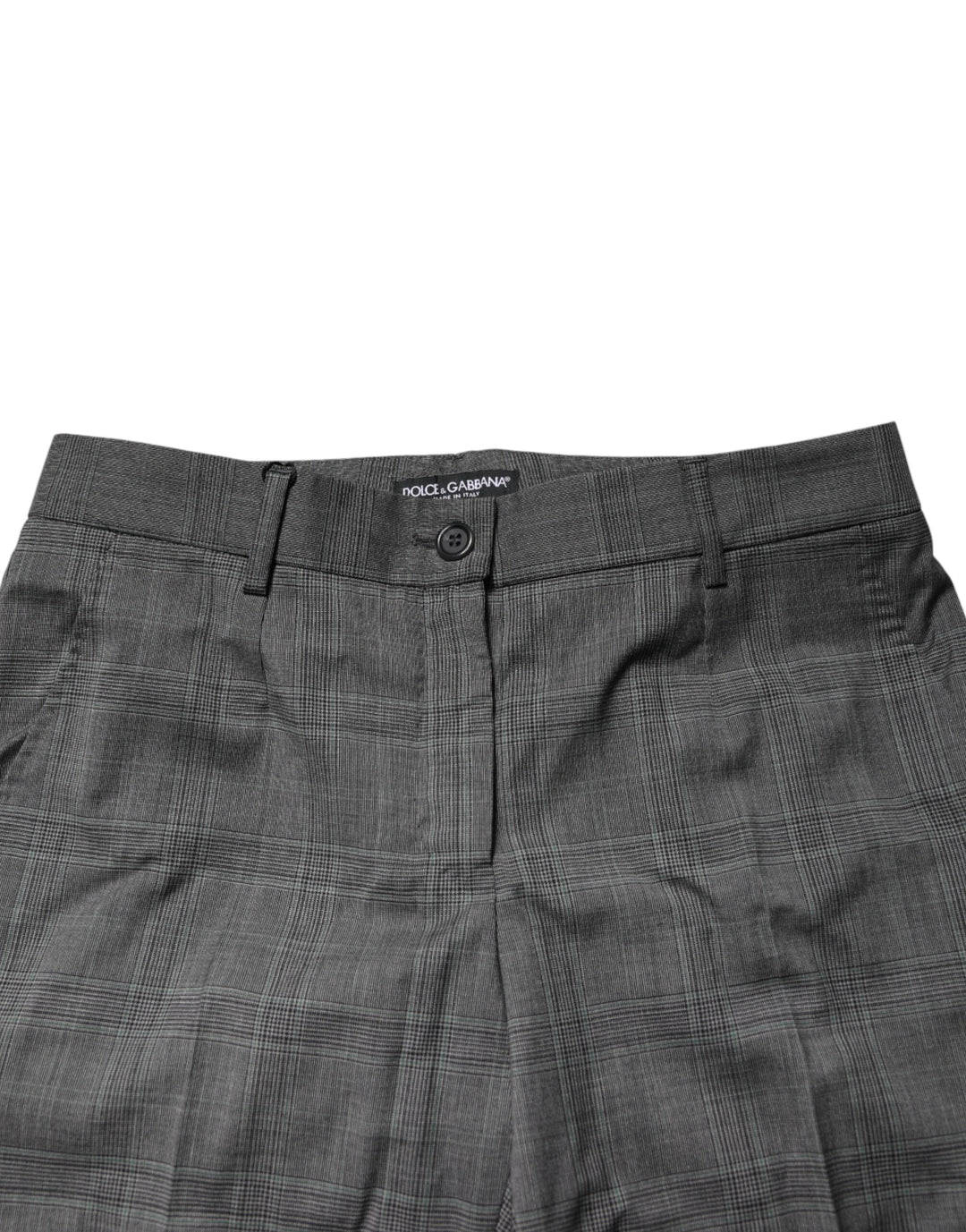 Dolce &amp; Gabbana Sample Sale Dolce &amp; Gabbana Dark Gray Check Tartan VirginWool Dress Pants - | Designer outlet