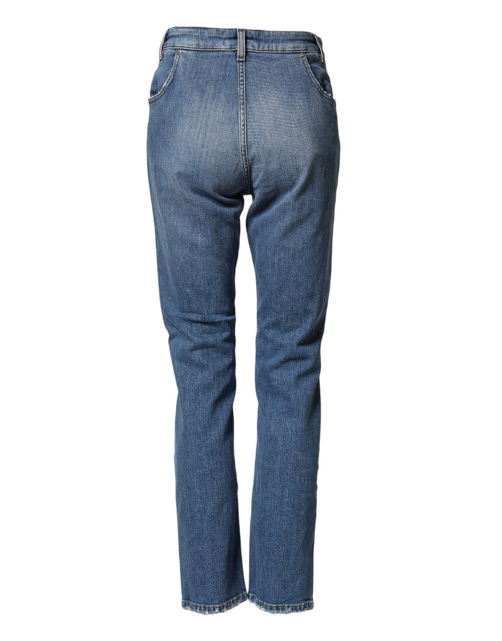Dolce & Gabbana Blue Distressed Washed Cotton Denim Jeans by Dolce & Gabbana outlet now on sale