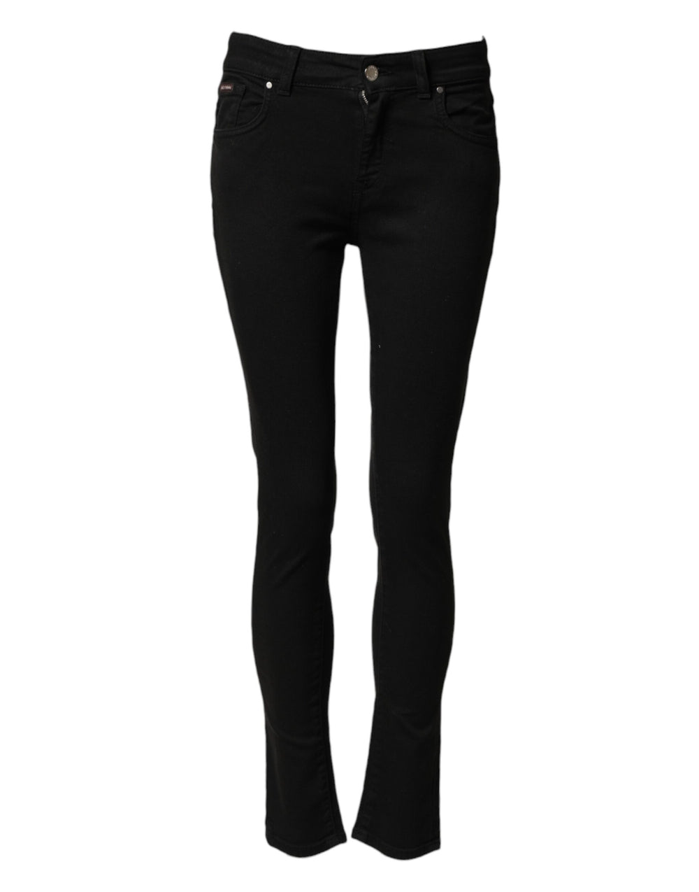 Dolce & Gabbana Black Cotton Skinny Mid Waist Denim Jeans by Dolce & Gabbana outlet now on sale