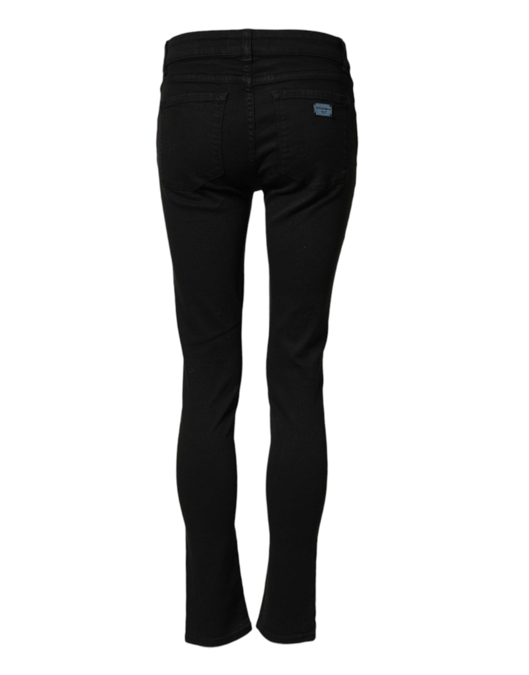 Dolce & Gabbana Black Cotton Skinny Mid Waist Denim Jeans by Dolce & Gabbana outlet now on sale