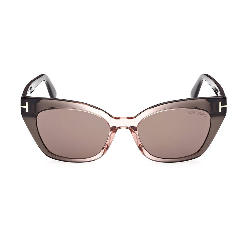 Tom Ford Sunglasses Square Full Rim, Grey to Pink Gradient Frame and Roviex Lens FT103120J