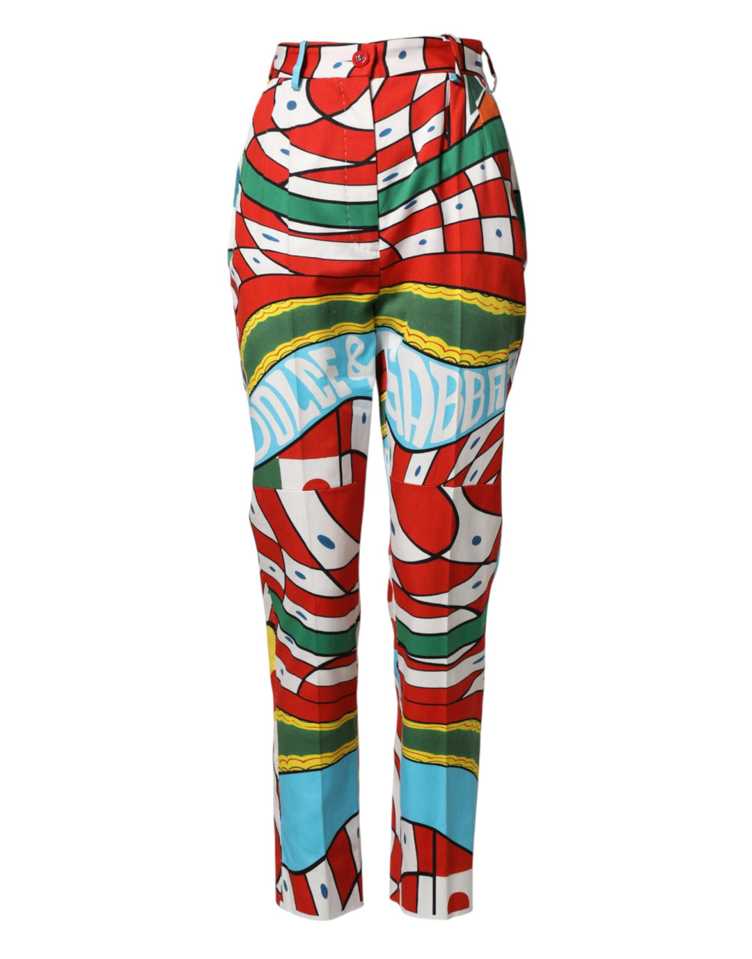 Dolce &amp; Gabbana Sample Sale Dolce &amp; Gabbana Multicolor Geometric Pattern Straight Pants - | Designer outlet