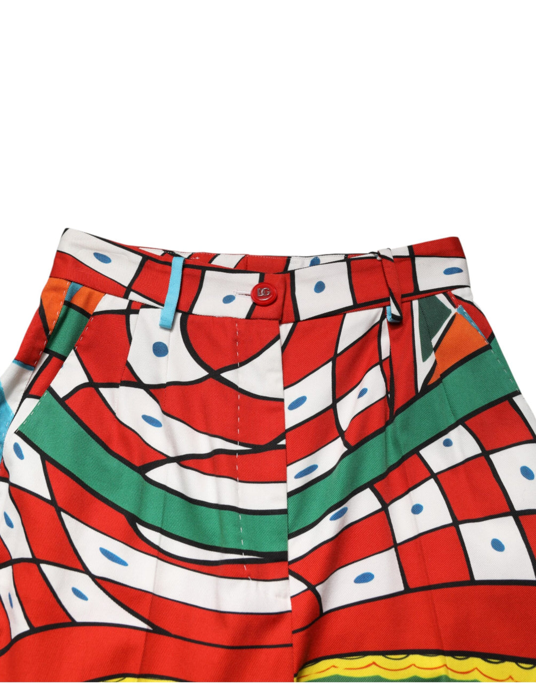 Dolce &amp; Gabbana Sample Sale Dolce &amp; Gabbana Multicolor Geometric Pattern Straight Pants - | Designer outlet