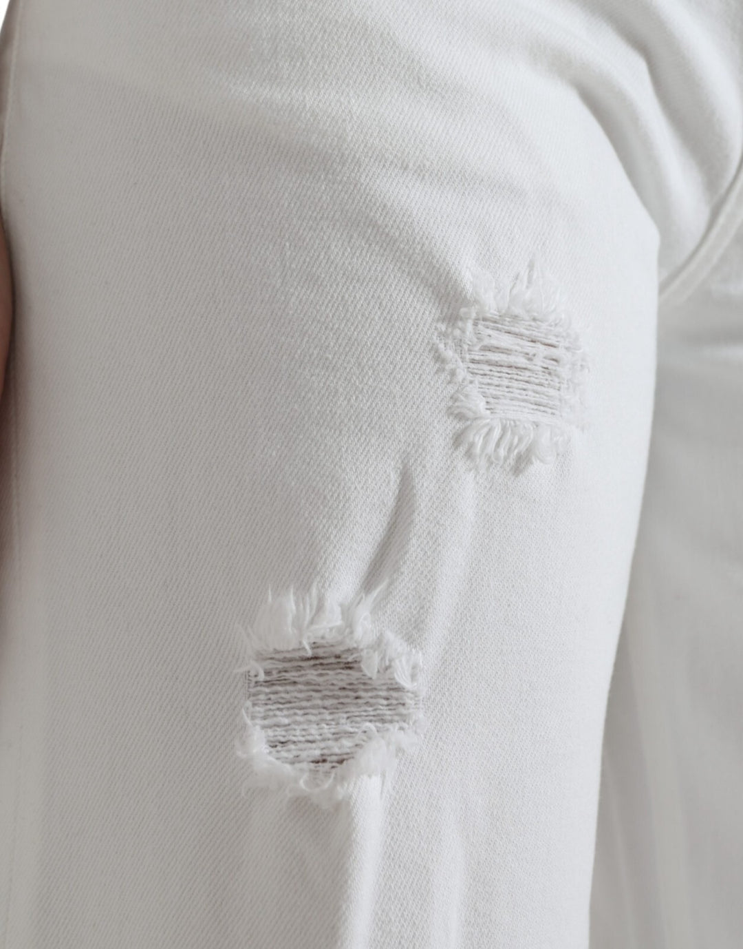 Dolce & Gabbana Wide Leg White Cotton Cropped Denim Jeans by Dolce & Gabbana outlet now on sale