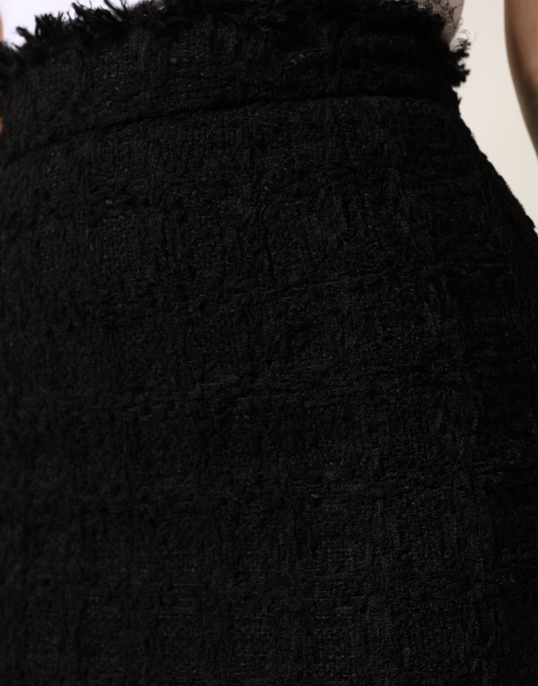 Dolce &amp; Gabbana Sample Sale Dolce &amp; Gabbana Black Nylon High Waist Open-Stitch Mini Skirt - | Designer outlet