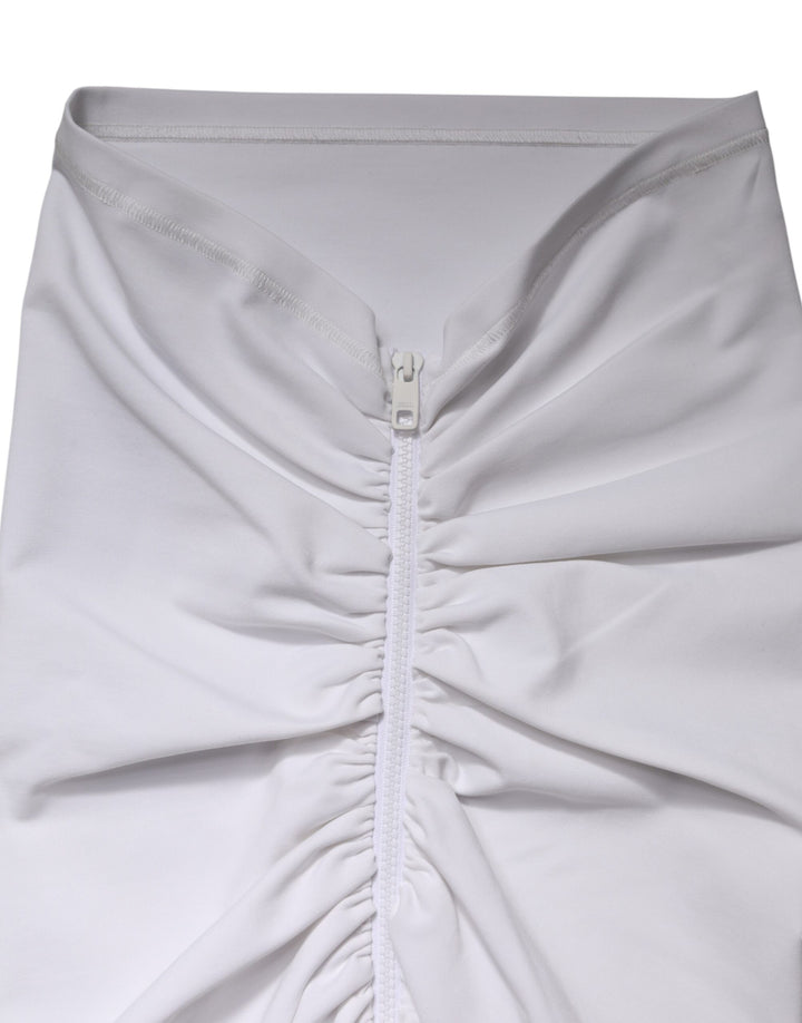 Dolce &amp; Gabbana Sample Sale Dolce &amp; Gabbana White Viscose Pencil Cut High Waist Mini Skirt - | Designer outlet