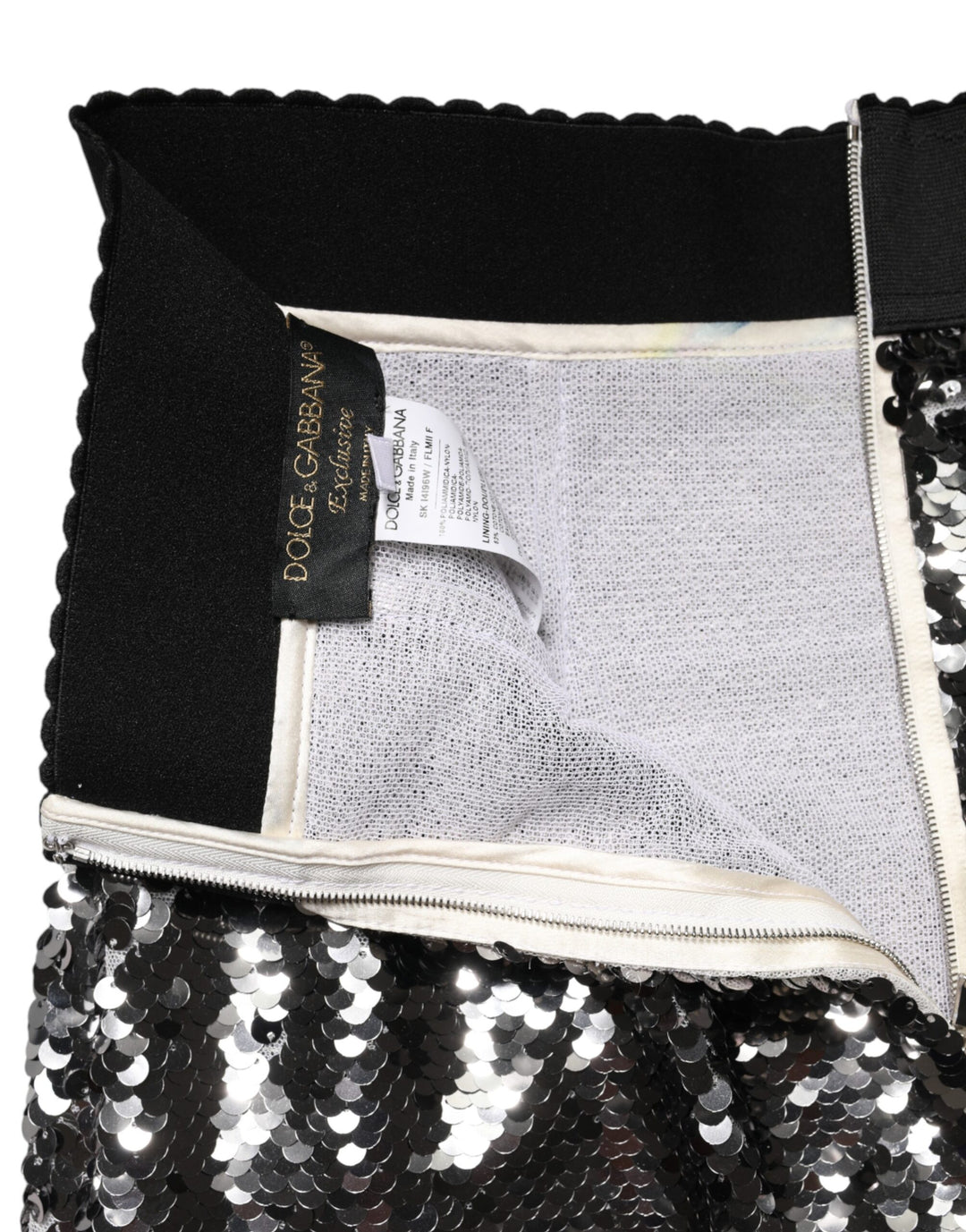 Dolce &amp; Gabbana Sample Sale Dolce &amp; Gabbana Metallic Gray Sequin High Waist Mermaid Skirt - | Designer outlet