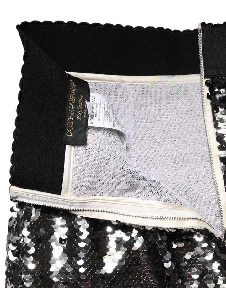 Dolce &amp; Gabbana Sample Sale Dolce &amp; Gabbana Metallic Gray Sequin High Waist Mermaid Skirt - | Designer outlet