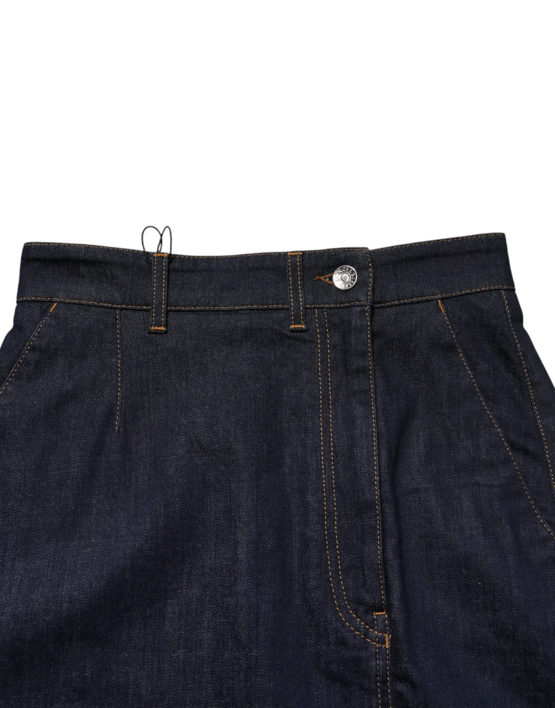 Dolce &amp; Gabbana Dark Blue Cotton A-line Denim Midi Skirt by Dolce &amp; Gabbana outlet now on sale