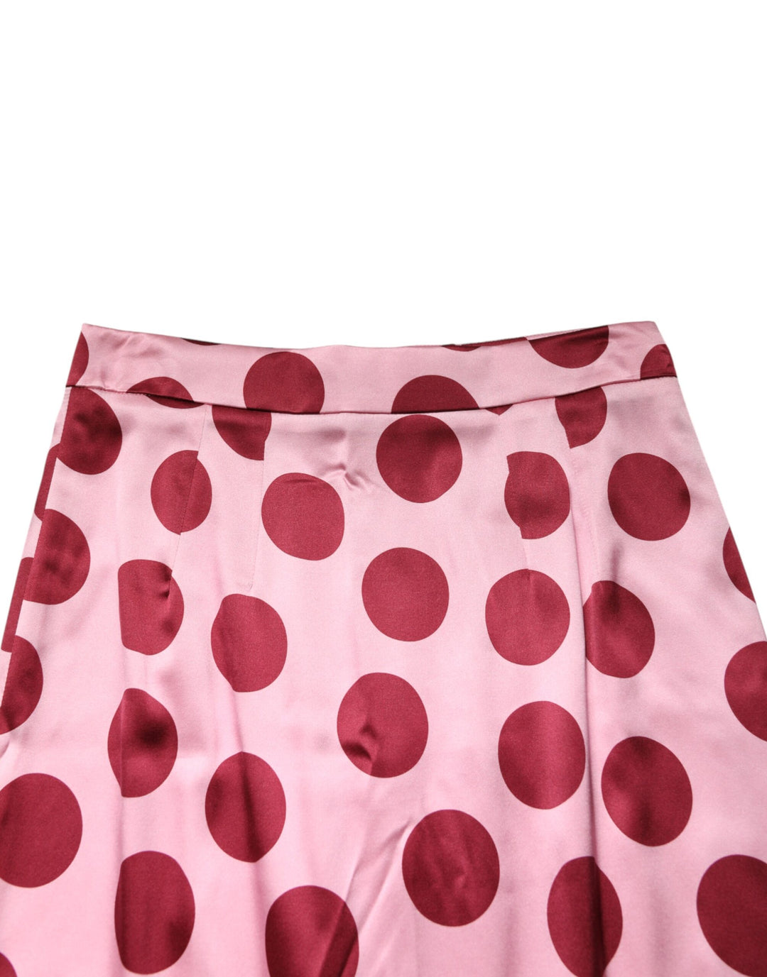 Dolce &amp; Gabbana Sample Sale Dolce &amp; Gabbana Pink Polka Dot Silk Pencil Cut Midi Skirt - | Designer outlet