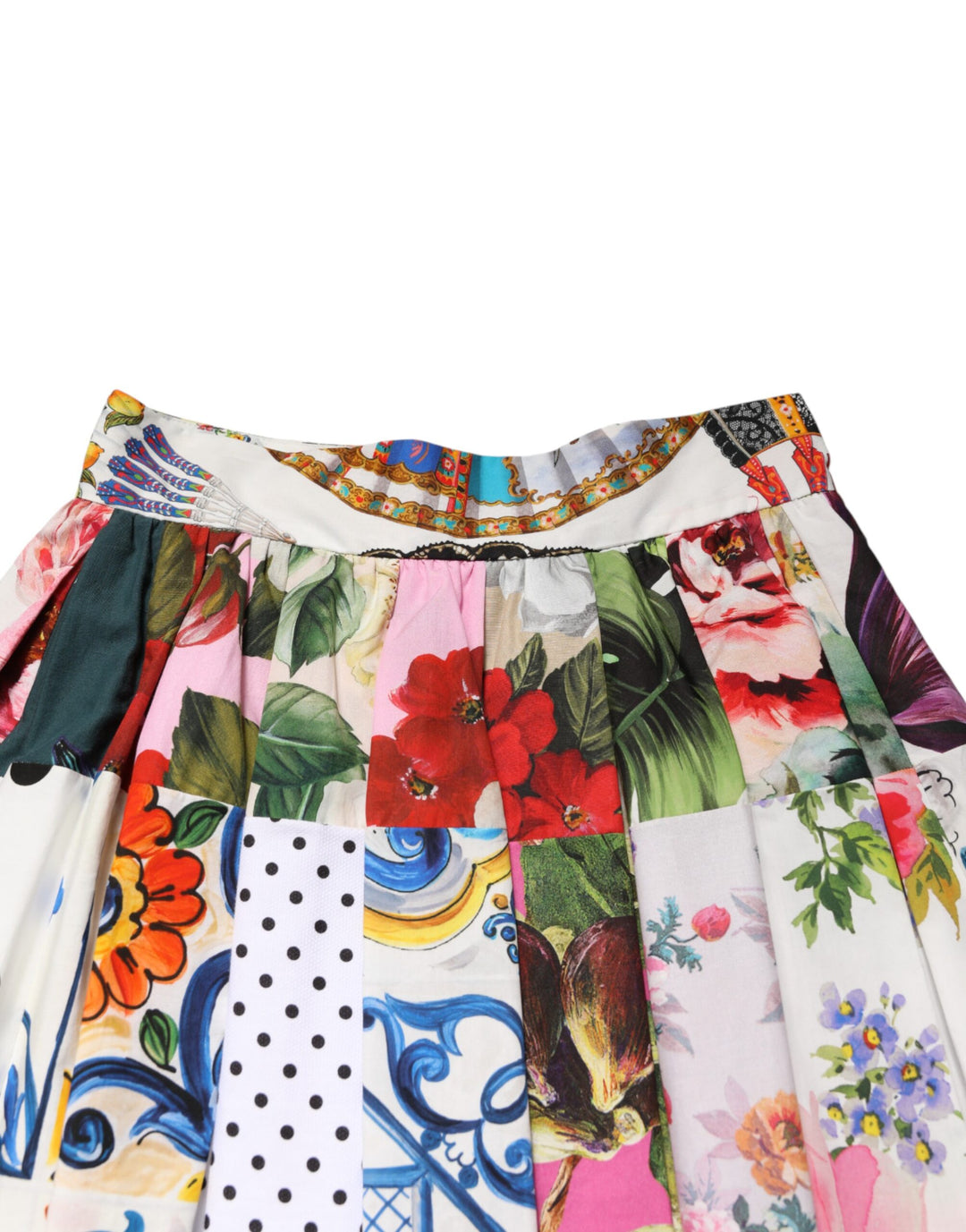 Dolce & Gabbana Multicolor Patchwork High Waist Midi Skirt by Dolce & Gabbana outlet now on sale