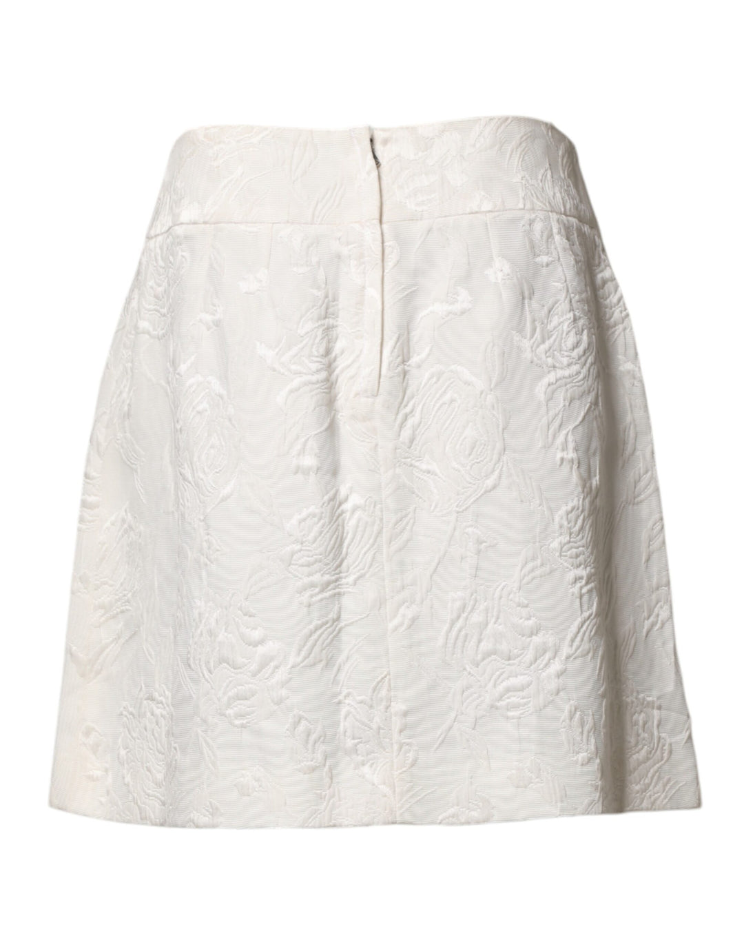 Dolce &amp; Gabbana Sample Sale Dolce &amp; Gabbana White Floral Brocade High Waist Mini Skirt - | Designer outlet