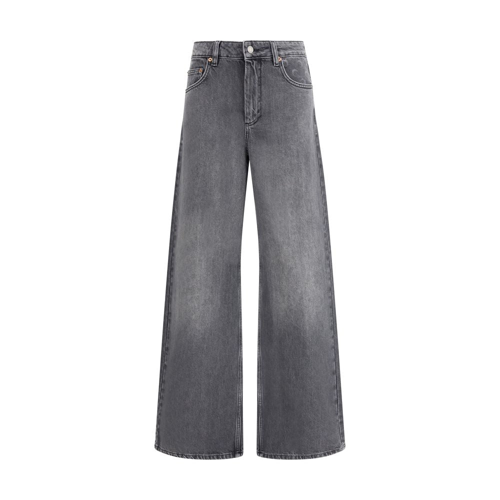 Marine Serre Gray Cotton Flared Jeans by Marine Serre outlet now on sale