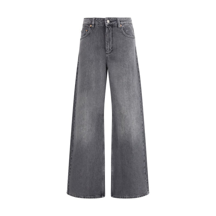 Marine Serre Gray Cotton Flared Jeans by Marine Serre outlet now on sale
