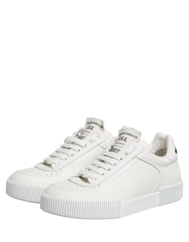 Dolce & Gabbana MIAMI Calf Low Top Men Sneakers  White