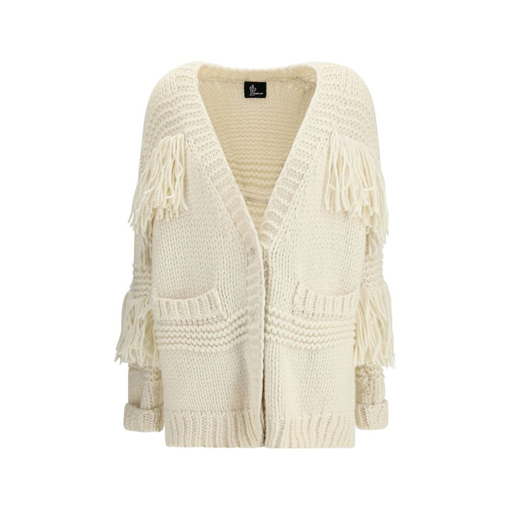 Moncler Grenoble Cream Polyamide Cardigan