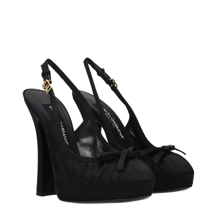 Dolce & Gabbana Sample Sale Dolce & Gabbana Black Satin Pumps - | Designer outlet