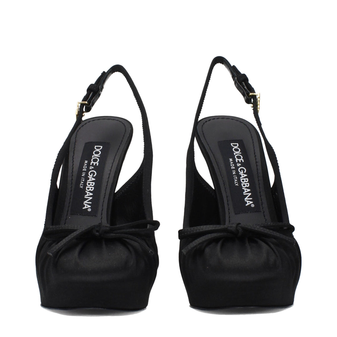 Dolce & Gabbana Black Satin Pumps