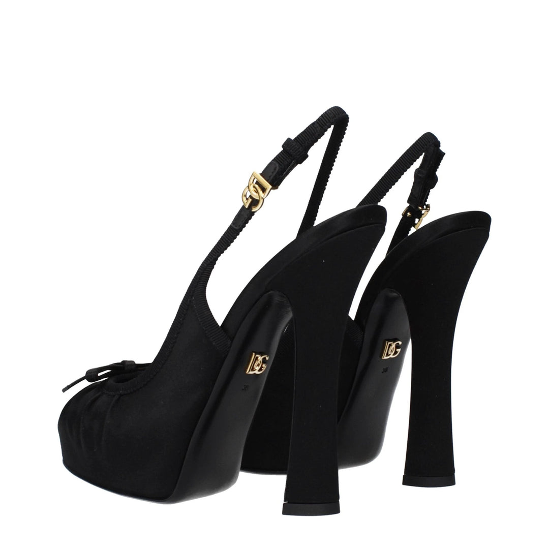 Dolce & Gabbana Sample Sale Dolce & Gabbana Black Satin Pumps - | Designer outlet