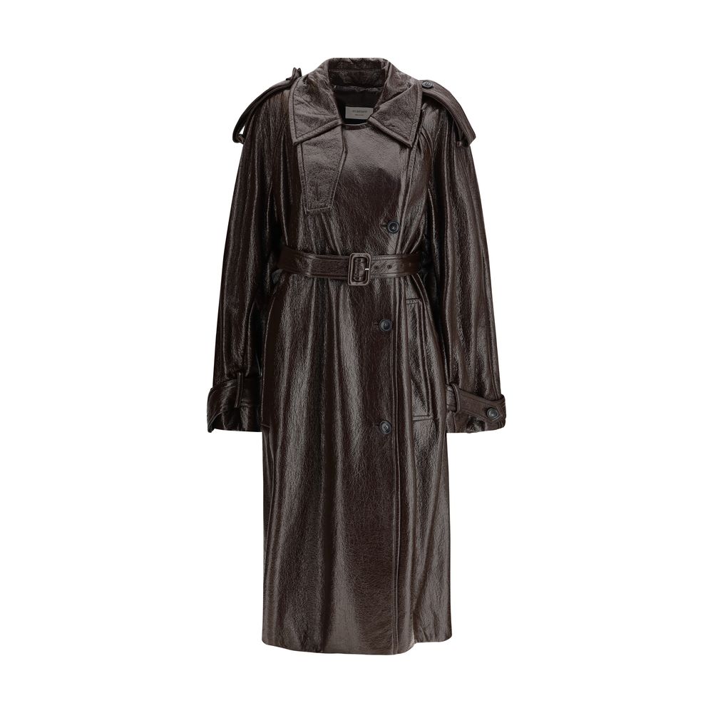 Max Mara Brown Cotton Coat by Max Mara outlet now on sale