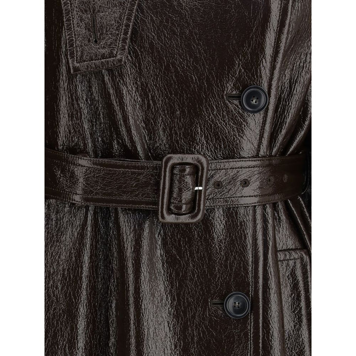 Max Mara Brown Cotton Coat by Max Mara outlet now on sale