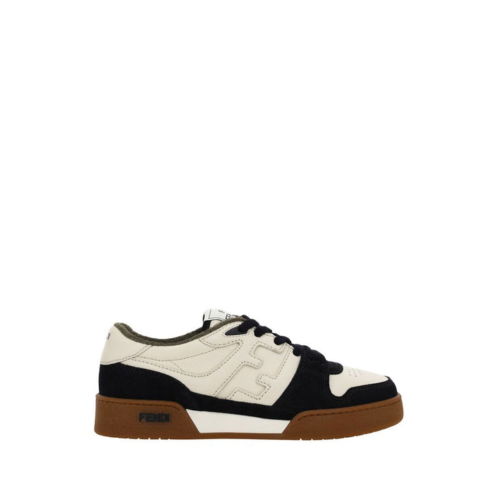 Fendi Black Calf Leather Bos Taurus Chunky Sneakers by Fendi outlet now on sale